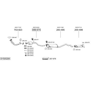 Výfukový systém BOSAL SYS05284