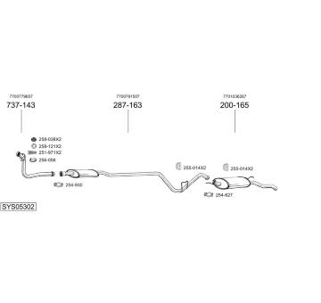 Výfukový systém BOSAL SYS05302