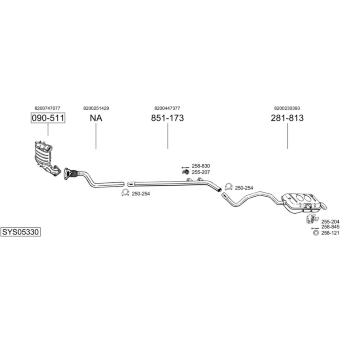 Výfukový systém BOSAL SYS05330