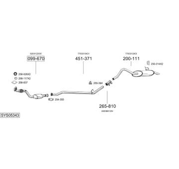 Výfukový systém BOSAL SYS05343