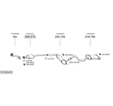 Výfukový systém BOSAL SYS05403
