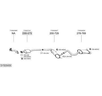 Výfukový systém BOSAL SYS05409