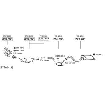 Výfukový systém BOSAL SYS05413