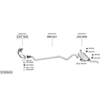 Výfukový systém BOSAL SYS05434