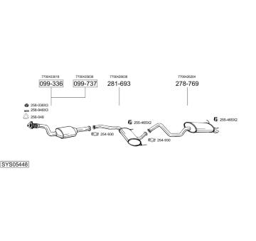 Výfukový systém BOSAL SYS05448