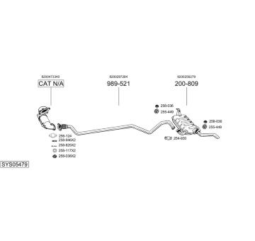 Výfukový systém BOSAL SYS05479