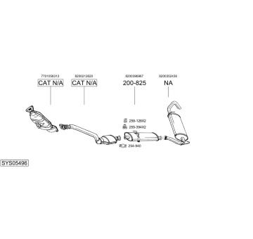 Výfukový systém BOSAL SYS05496