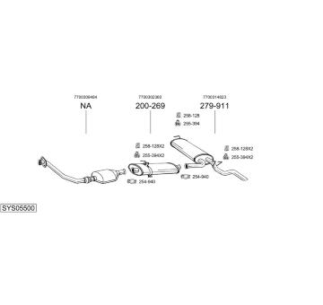 Výfukový systém BOSAL SYS05500