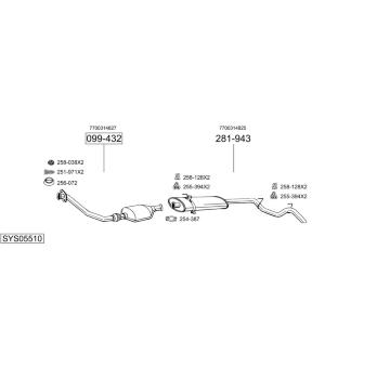 Výfukový systém BOSAL SYS05510