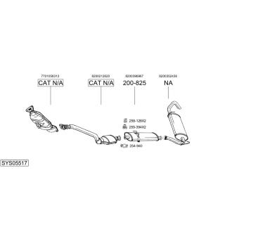 Výfukový systém BOSAL SYS05517