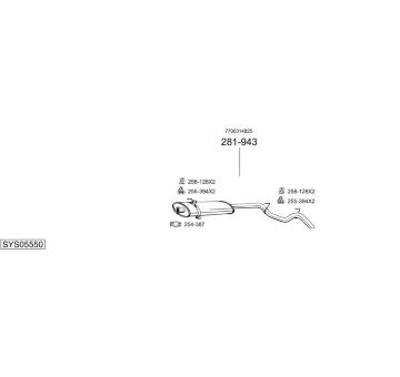 Výfukový systém BOSAL SYS05550