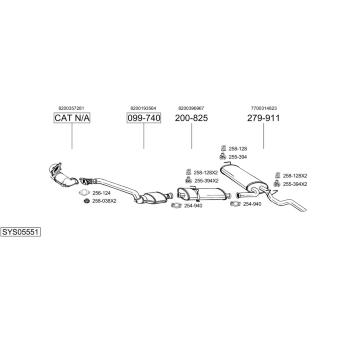 Výfukový systém BOSAL SYS05551