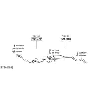 Výfukový systém BOSAL SYS05555