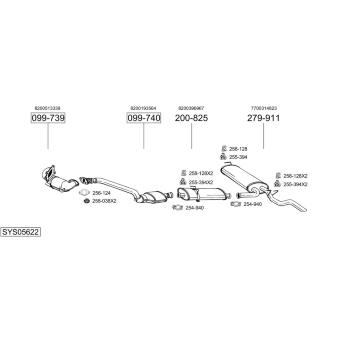 Výfukový systém BOSAL SYS05622