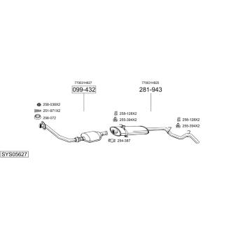 Výfukový systém BOSAL SYS05627