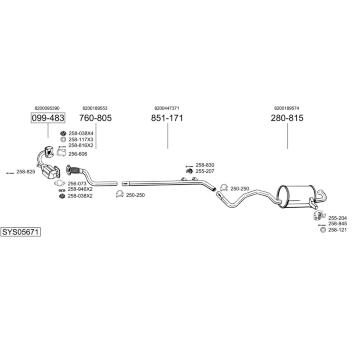 Výfukový systém BOSAL SYS05671