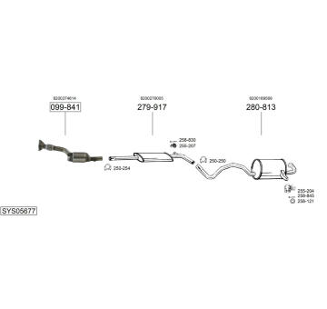 Výfukový systém BOSAL SYS05677