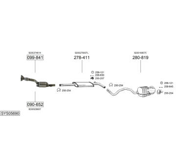 Výfukový systém BOSAL SYS05690