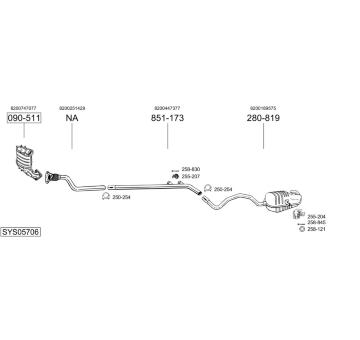 Výfukový systém BOSAL SYS05706