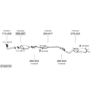 Výfukový systém BOSAL SYS05720