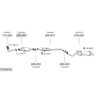Výfukový systém BOSAL SYS05723