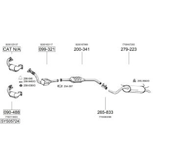 Výfukový systém BOSAL SYS05724