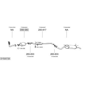 Výfukový systém BOSAL SYS05728