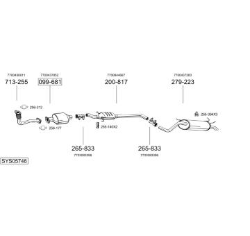 Výfukový systém BOSAL SYS05746