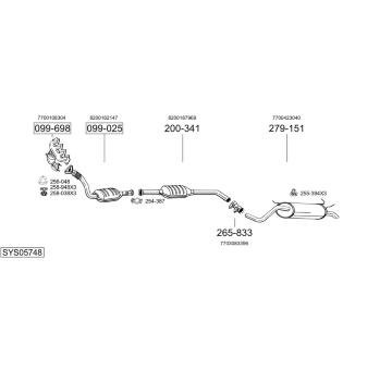 Výfukový systém BOSAL SYS05748