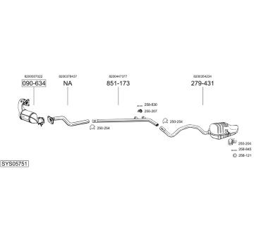 Výfukový systém BOSAL SYS05751
