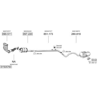 Výfukový systém BOSAL SYS05760