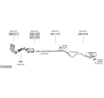 Výfukový systém BOSAL SYS05766