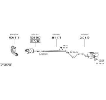 Výfukový systém BOSAL SYS05769