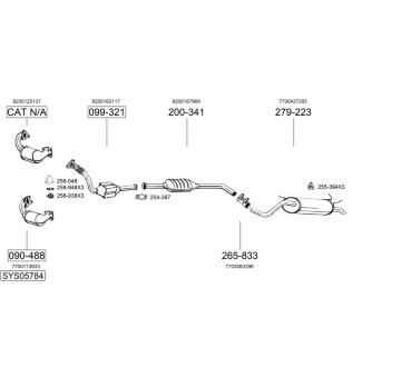 Výfukový systém BOSAL SYS05784