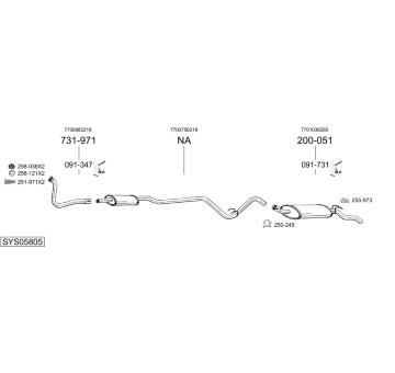 Výfukový systém BOSAL SYS05805