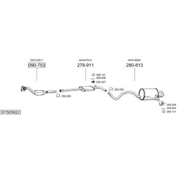 Výfukový systém BOSAL SYS05822