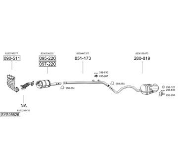 Výfukový systém BOSAL SYS05826