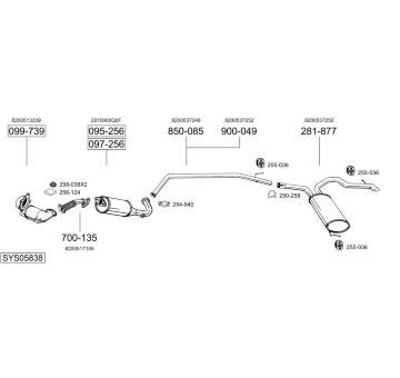 Výfukový systém BOSAL SYS05838