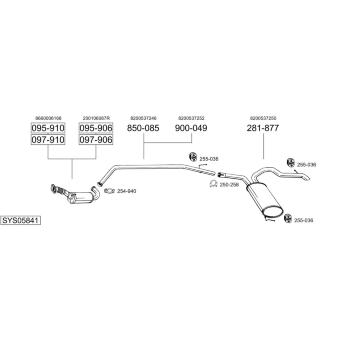 Výfukový systém BOSAL SYS05841