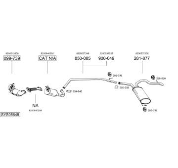 Výfukový systém BOSAL SYS05845