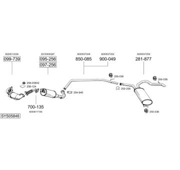 Výfukový systém BOSAL SYS05846