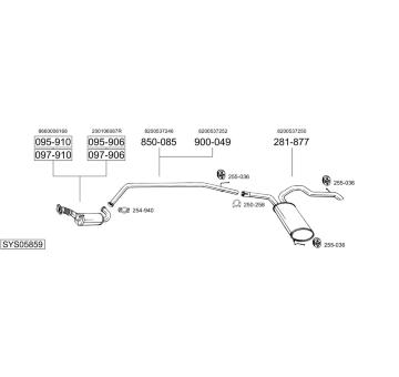 Výfukový systém BOSAL SYS05859