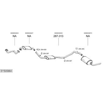 Výfukový systém BOSAL SYS05864
