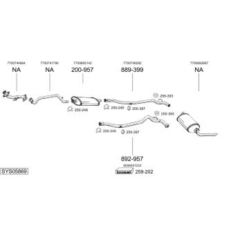 Výfukový systém BOSAL SYS05869