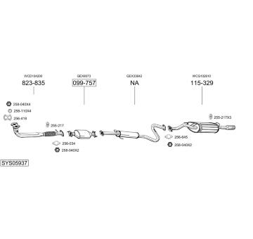 Výfukový systém BOSAL SYS05937