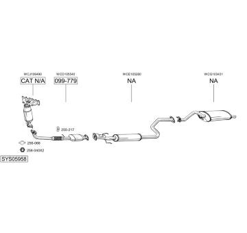 Výfukový systém BOSAL SYS05958