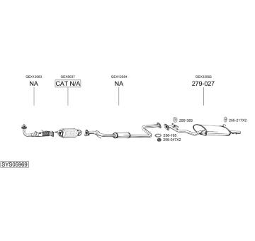 Výfukový systém BOSAL SYS05969