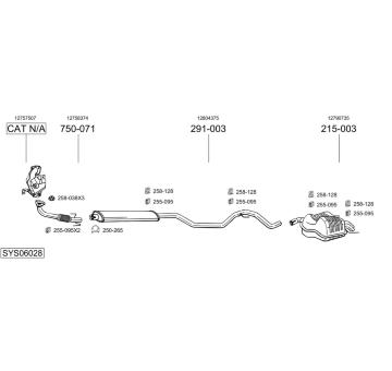 Výfukový systém BOSAL SYS06028
