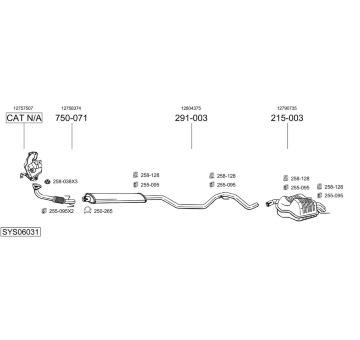 Výfukový systém BOSAL SYS06031