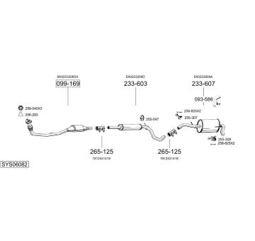 Výfukový systém BOSAL SYS06082